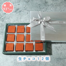 【着後レビューで500円OFFクーポン配布中】【糖質93％オフ】チョコレート 生チョコ12個 低糖質 スイーツ 糖質制限 デザート 糖質カット グルテンフリー ソイフリー 低糖質専門店 NATUVIEW ナチュビュー ケトジェニック 低糖質スイーツ 糖質オフスイーツ