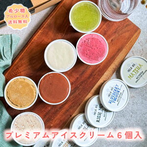 【着後レビューで500円OFFクーポン配布中】【アルロース入り】アイス プレミアムアイスクリーム 6個入 低糖質 スイーツ 糖質制限 デザート 糖質カット 低糖質専門店 NATUVIEW ナチュビュー ケ