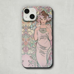 �X�}�z�P�[�X / �A���t�H���X �~���V���u�l�̉�-�o�� (1898)�v iPhone �S�@��Ή� 17 16 15 14 SE Pro Max Plus mini �P�[�X �J�o�[ mucha �΂� �K�N �o�� �� �t�����[ �C���X�g �A�[�� �k�[���H�[ �G�� �A