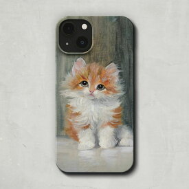 スマホケース / メタ プラッケバウム「オレンジと白の子猫」 iPhone 全機種対応 14 13 12 11 SE Pro Max Plus mini ケース カバー ねこ 猫 ネコ にゃんこ キャット 動物 アニマル 絵画 アート レトロ マット ペア 個性的 おもしろ