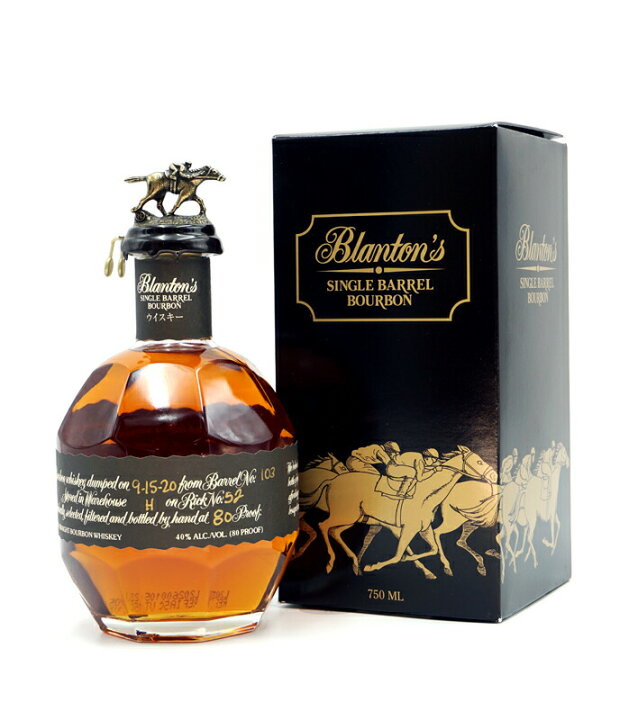 楽天市場】ブラントン ブラック 40度 750ml【正規輸入品：専用箱入】Blanton`s Black single barrel bourbon  Whiskey : ナヴェデヴィーノ