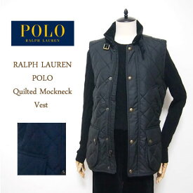 ラルフローレン ポロ レディース ハイネック キルティング ベスト/ブラックPOLO by Ralph Lauren Vest