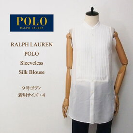 ラルフローレン ポロ レディース ノースリーブ シルク ブラウス/クリームPOLO by Ralph Lauren Blouse