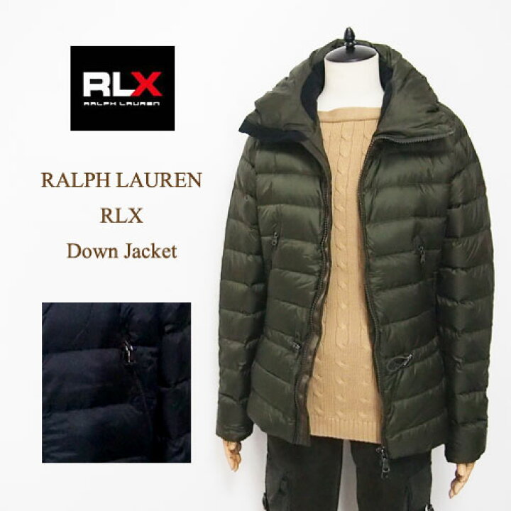 楽天市場 ラルフローレン アールエルエックス レディース ハイネック ダウンジャケット コート グリーン ブラックrlx By Ralph Lauren Down Jacket Navie