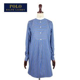 ラルフローレン ポロ レディース ストライプ シャツ ワンピース/ブルーPOLO by Ralph Lauren