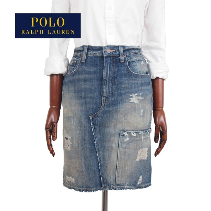 楽天市場】ラルフローレン ポロ レディース ダメージ デニム スカート  