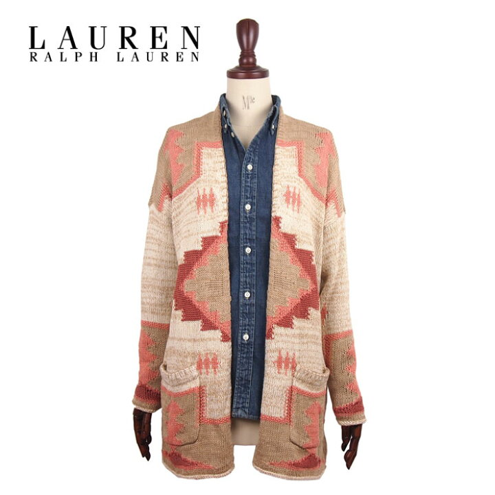 楽天市場】ラルフローレン ローレン レディース リネン混 ネイティブ柄  
