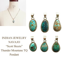 インディアンジュエリー ナバホ "SCOTT SKEETS" サンダーマウンテンターコイズ ペンダント ヘッドINDIAN JEWELRY NAVAJO Pendant Haedメール便可