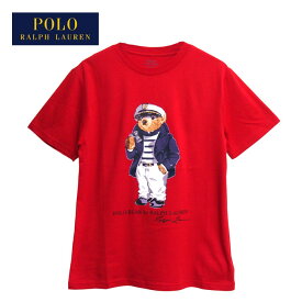 ラルフローレン ポロ ボーイズ ポロベアー マリン クルーネック Tシャツ/レッドPOLO Ralph Lauren Boy's T-shirtメール便可