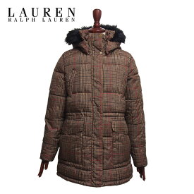 ラルフローレン ローレン レディース チェック 中綿 キルティング コート ジャケット/ブラウンLAUREN Ralph Lauren Coat