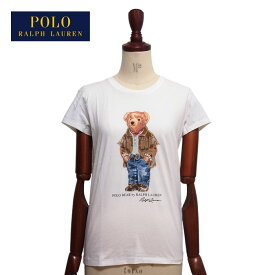 【難あり・アウトレット】ラルフローレン ポロ レディース ポロベアー クルーネック Tシャツ ウエスタン/ホワイトPOLO Ralph Lauren