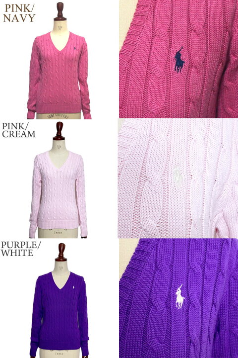 楽天市場 送料無料 ラルフローレン ポロ レディース ケーブル編み Vネック コットンニット セーターpolo Ralph Lauren Knit Top Navie 楽天市場 送料無料 ラルフローレン ポロ レディース ケーブル編み Vネック コットンニット セーターpolo Ralph Lauren Knit Top Navie