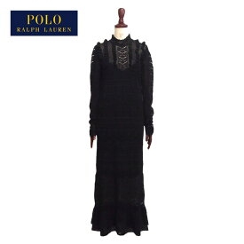 ラルフローレン ポロ レディース ニット レース マキシ ワンピース ドレス/ブラックPOLO Ralph Lauren Dress