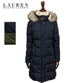 15%ローレン ラルフローレン レディース ファー　フード付き ダウン　コート ジャケットLAUREN Ralph Lauren Qulted Down Parka