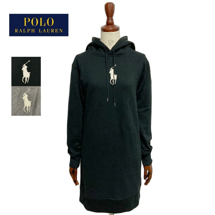 楽天市場 ポロ ラルフローレン レディース センタービッグポニー パーカーワンピースpolo Ralph Lauren Big Pony Hoodie Dress Navie
