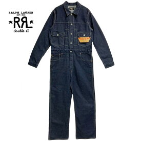 ラルフローレン ダブルアールエル レディース インディゴ デニム ヘビーオンス ジャンプスーツ オールインワン Ralph Lauren DOUBLE RL Women's Indigo Jumpsuit