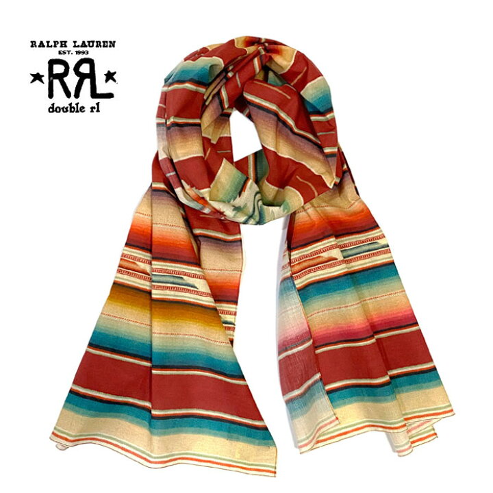 RRL ダブルアールエル RALPH LAUREN ロゴプリント ストール - メルカリ 