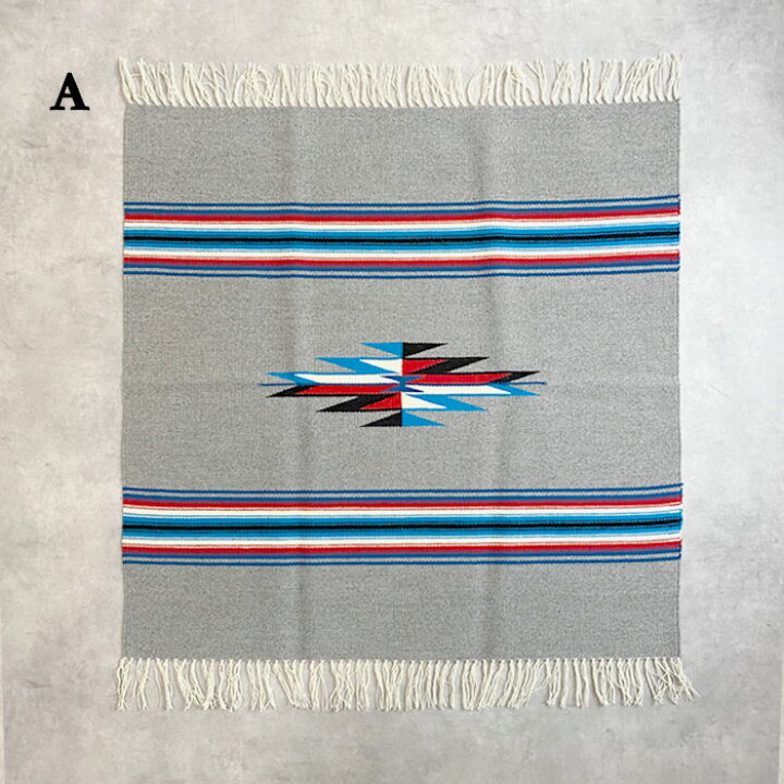 楽天市場】オルテガ チマヨ ハンドウーブン スクエア ラグ マット/90  