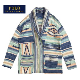 ポロ ラルフローレン レディース ショールカラー ネイティブ柄 ニット カーディガンPOLO Ralph Lauren Southwestern Style Knit Cardigan