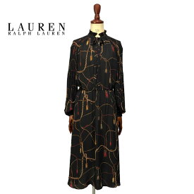 ラルフローレン ローレン レディース プリーツパフスリーブ シフォン ワンピース LAUREN Chiffon Dress