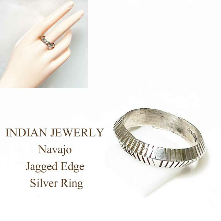 楽天市場】INDIAN JEWERLY Navajo Jagged Edge Silver Ring 