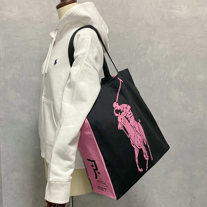 楽天市場】ラルフローレン ピンクポニー エコ トートバッグ/ブラック 