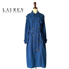 ローレン ラルフローレン レディース コットン トレンチコート/BLUELAUREN Ralph Lauren Cotton Trench Coat