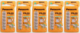 Panasonicパナソニック製補聴器電池PR48（13）　5パックセット[宅配便]