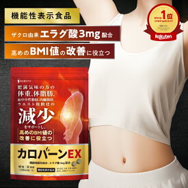 ＼最大半額クーポン＆ポイント最大47倍！／カロバーンEX 肥満気味の方の体重 体脂肪の減少を助ける 血中中性脂肪 内臓脂肪 ウエスト周囲径 高めの BMI値 エラグ酸 機能性表示食品 ダイエット サプリ エラグ酸 サプリ ダイエットサプリ エラグ酸 高濃度