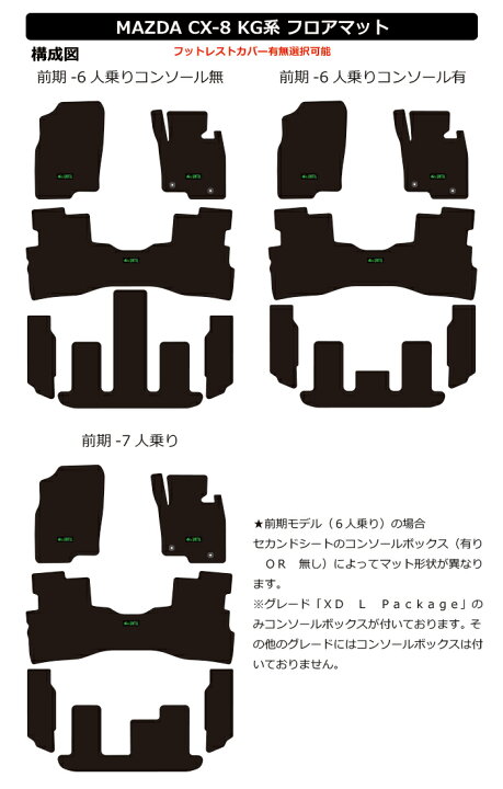 楽天市場】マツダ CX-8 KG系 全グレード対応 フロアマット 車 防水 