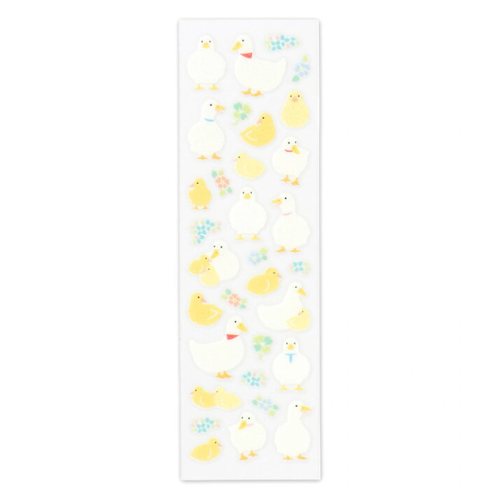 楽天市場 エヌビー社 クリアラメ シール アヒル ラメ クリア盛り キラキラ おしゃれ かわいい デコレーション ワンポイント 出産お祝い メッセージカード 赤ちゃん 優しい 鳥 動物 クローバー 小花のイラスト エヌビー社online Shop 楽天市場店