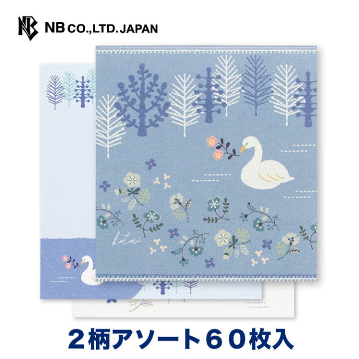 楽天市場 エヌビー社 Kotori メモ ゆめ 2柄アソート60枚入 おしゃれ かわいい デスク 四角 ギフト メッセージ 動物 無罫 鳥 植物 シンプル エヌビー社online Shop 楽天市場店