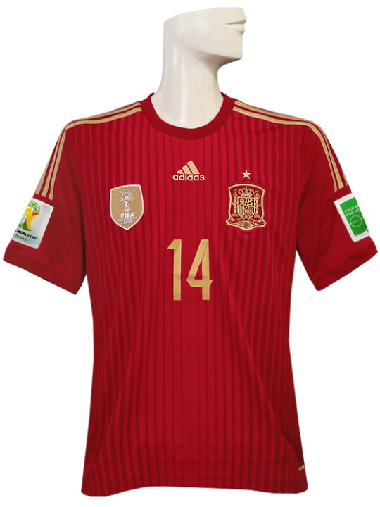 楽天市場】(アディダス) adidas/14/15スペイン代表/ホーム/半袖/シャビ 