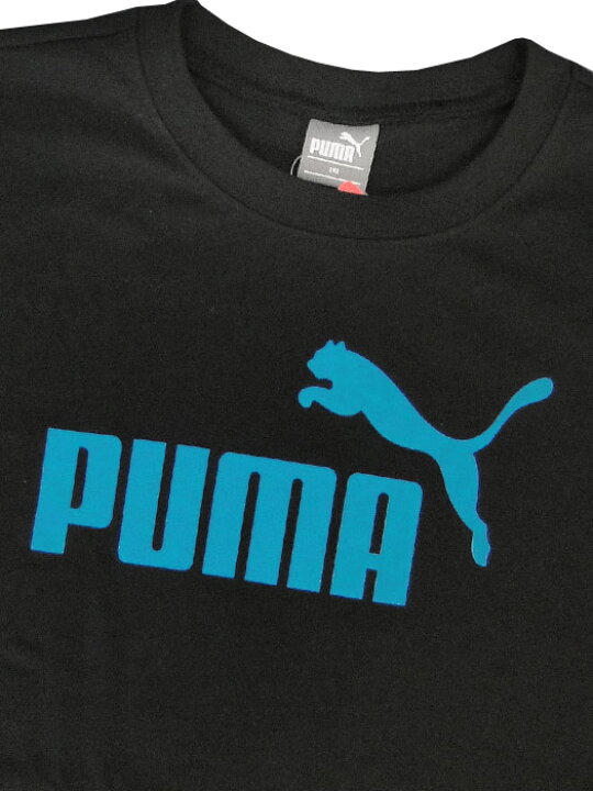 楽天市場】(プーマ) PUMA/長袖Tシャツ/ブラックXターコイズブルー 