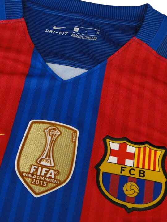 工場直送 ナイキ Nike 16 17バルセロナ ホーム 半袖 カタール航空スポンサー付 メッシ 481 shirvadstores Com