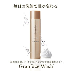 【公式】4B PRO Gran face Wash＋ 220g グランフェイスウォッシュ＋ 洗顔 泡洗顔 高濃度 弾力 炭酸 マイクロ泡 低刺激 セラミド ヒアルロン酸 コラーゲン ローヤルゼリー 保湿 乾燥 パラベンフリー 無鉱物油 無着色 無香料