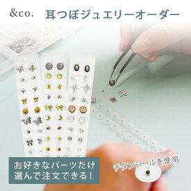【フルオーダーページ】&co. 耳つぼジュエリー 耳ツボジュエリー 耳つぼシール 耳ツボシール セルフ チタン 透明