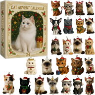 アドベントカレンダー 猫 2Dアクリルキャットアドベントカレンダー、猫愛好家のための24日間のクリスマス…