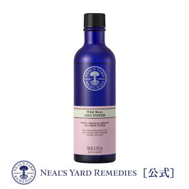 【公式】ワイルドローズAHAウォーター 200mL（ふき取り化粧水） / 化粧水 オーガニック 洗顔 朝 夜 拭き取り ワイルドローズ スキンケア ロースヒップ 透明感 無着色 美容 美肌 大人 女性 彼女 ニールズヤード