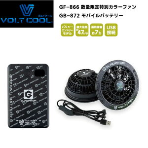 �yVOLTCOOL�zGF-866 ���ʌ�����ʃJ���[�t�@���{GB-872 ���o�C���o�b�e���[ �Z�b�g�̔� �M���Ǒ΍�@�R�[�R�X�M�� �󒲃t�@�� 2026SS