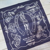 【送料360円】【ウエストライド】 モーターサイクル プリント バンダナ WESTRIDE SURVIVE BANDANA 日本製