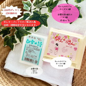 【 直営店 】ねば塾 純石けん 石鹸 せっけん 敏感肌 乾燥肌 化学物質過敏症 まとめ買い ちゃんからさん 固形石鹸 洗顔 全身 保湿 もっちり 泡 しっとり 洗い上がり 生分解性 日本製 白雪の詩 バラ 香り ギフト 95g プレゼント用 潤い 無添加 ポッキリ 1000円 お得 お試し