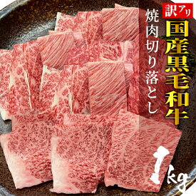 【送料無料】国産黒毛和牛 焼肉用 切り落とし 1kg 訳あり ロース カタロース モモ ウデ バラ 焼肉 贈答 ギフト プレゼント お肉 お祝い 敬老の日 贈り物 送料無料 愛知県産 長野県産 母の日 お買い物マラソン マラソン ：s09