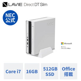 【Norton1】【DEAL10%+最大P17倍】【公式・新品】NEC ミニPC 小型 デスクトップパソコン office付き LAVIE Direct DTslim i7-13700T 16GBメモリ 512GB SSD 24インチ モニター Windows 11 Home 1年保証 送料無料 yxe