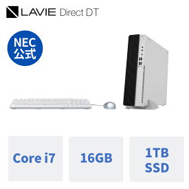 【最大P37倍+最大5千円引きクーポン】【公式】 新品 NEC デスクトップパソコン office付き LAVIE Direct DT Windows 11 Home Core i7-13700 メモリ 16GB 1TB SSD DVD 24インチ モニター 1年保証 送料無料 【Norton2】 yxe