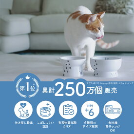猫壱公式 猫用 脚付フードボウル 食器 えさいれ 餌入れごはんさら ご飯皿 食べやすいさら 陶器 レンジ 猫 ネコ ねこ 猫用品 ねこいち