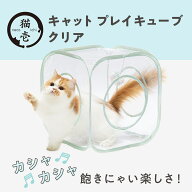 猫壱公式 キャットプレイキューブ クリア 猫玩具 猫おもちゃ キャットプレイキューブ 猫ちぐら 猫 ネコ …