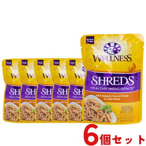 【6個セット】 ウェルネス 猫 ヘルシーインダルジェンス ツナ&エビ 旨みしっとりフレーク仕立て 85g 6個 成猫用 シニア猫用 高齢猫用 老猫 ウェットフード キャットフード 総合栄養食 グレ