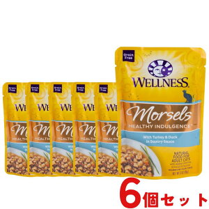 【6個セット】 ウェルネス 猫 ヘルシーインダルジェンス ターキー&ダック 香るとろみスープ仕立て 85g 6個 成猫用 シニア猫用 高齢猫用 老猫 ウェットフード キャットフード 総合栄養食 グ