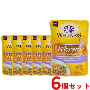 【6個セット】 ウェルネス 猫 ヘルシーインダルジェンス チキン&チキンレバー 香るとろみスープ仕立て 85g 6個 成猫用 シニア猫用 高齢猫用 老猫 ウェットフード キャットフード 総合栄養食